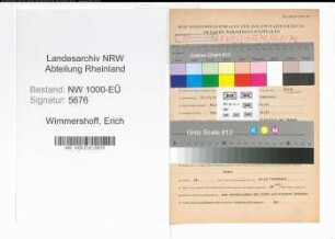 Entnazifizierung Erich Wimmershoff, geb. 28.12.1906 (Ingenieur)