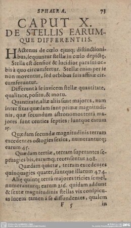 CAPUT X. DE STELLIS EARUMQUE DIFFERENITIIS.