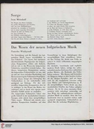 Das Wesen der neuen bulgarischen Musik