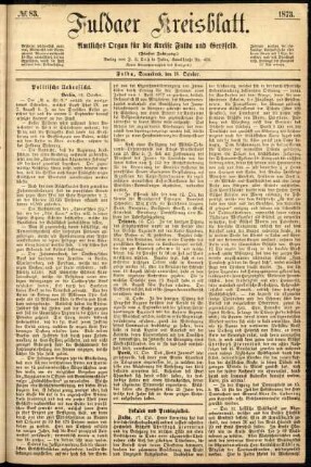Ausgabe vom Samstag, den 18. Oktober 1873.