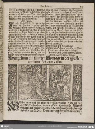 [Evangelium und Epistel am fünften Sontage in der Fasten, oder Judica]