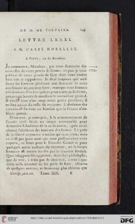 (Lettre LXXXI - XC)