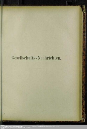 Gesellschafts-Nachrichten