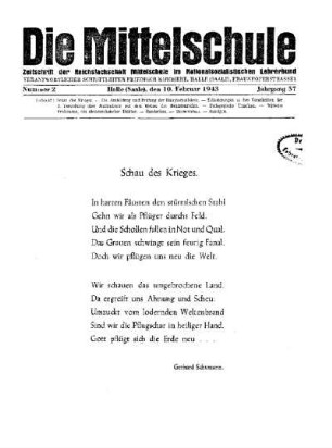 Schau des Krieges
