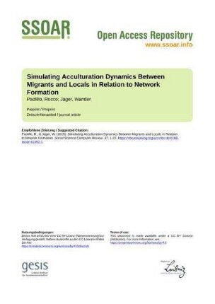 Simulating Acculturation Dynamics Between Migrants and Locals in Relation to Network Formation
