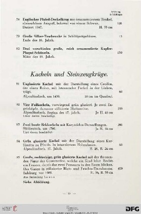 Kacheln und Steinkrüge (Nr. 81-97)