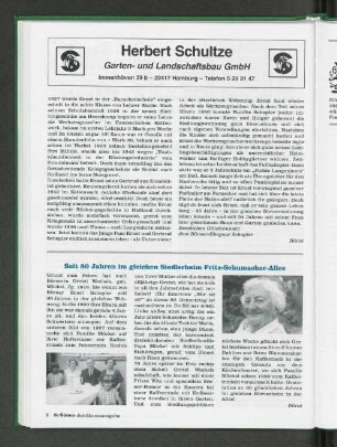 Seit 80 Jahren im gleichen Siedlerheim Fritz-Schumacher-Allee