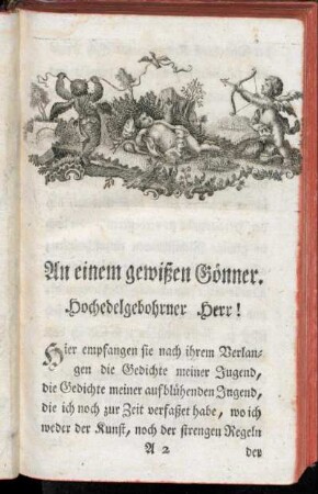 An einem gewißen Gönner.