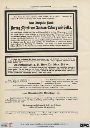 Redaktionelle Mitteilung