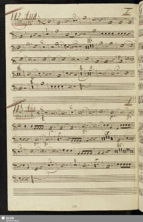 142. Aria: Colle procelle in seno / Scarlatti, G.
