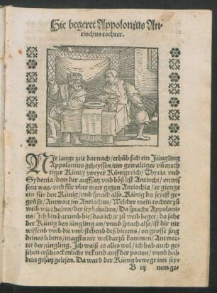 Hie begeret Appolonius Antiochus tochter.