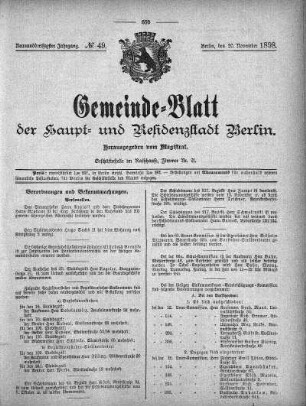 1898,49: No. 49, 20. November 1898