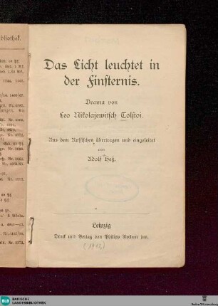Das Licht leuchtet in der Finsternis : Drama