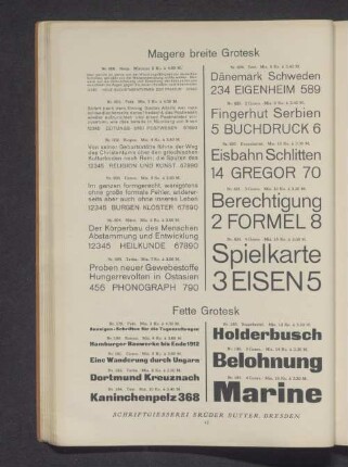 Magere breite Grotesk