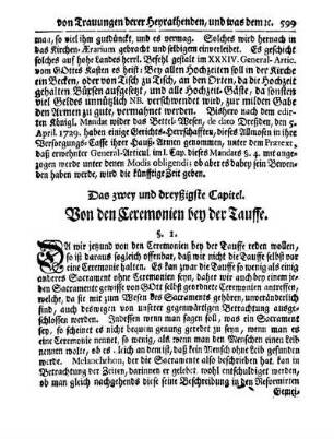 Das zwey und dreyßigste Capitel. Von den Ceremonien bey der Taufe.