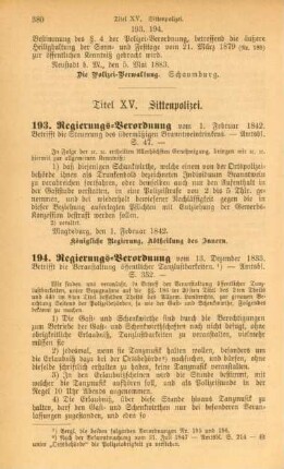Titel XV. Sittenpolizei