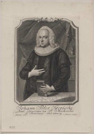 Bildnis des Johann Peter Gericke