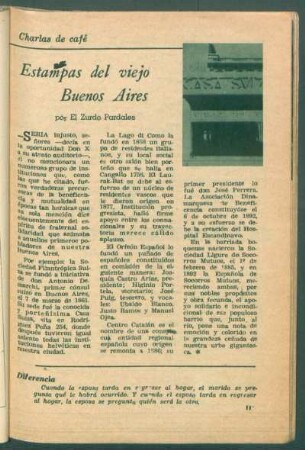 Estampas del viejo Buenos Aires : Charlas de cafe