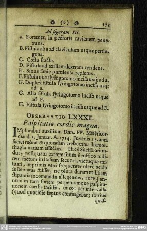 Observatio LXXXII. Palpitatio cordis magna