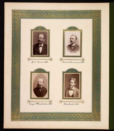 Fritz Jonas. 1869, Heinrich Christensen. 1869, Eugen Merzbacher. 1869, Otto Seeck. 1869