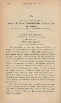 120-128 Schreiben Papst Leo's XIII. an den preußischen Episcopat