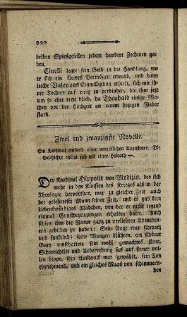 Zwei und zwanzigste Novelle. - Vier und zwanzigste Novelle.