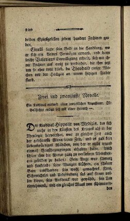 Zwei und zwanzigste Novelle. - Vier und zwanzigste Novelle.