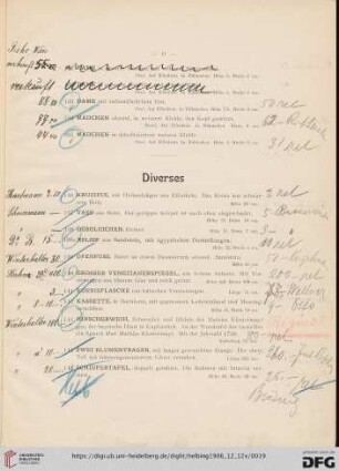 Diverses (Nr. 136-150)
