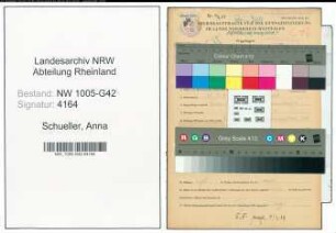 Entnazifizierung Anna Schueller , geb. 26.07.1894 ()