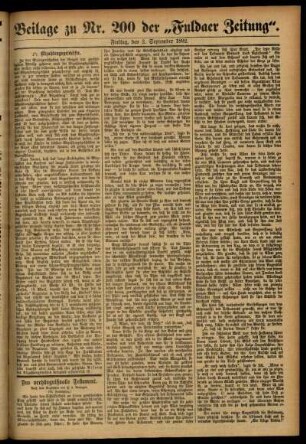 Zweite Ausgabe vom Freitag, den 02. September 1892.