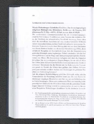 Literatur und Literaturgeschichte.