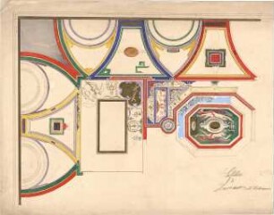 Zocher, Ernst; Rom - Vatikan (Italien); "Sofitta di Zuccaro nell` Vaticano" - Decke (Detail)