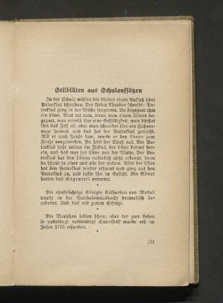 Stilblüten aus Schulaufsätzen