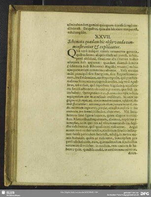 XXVII. Schemata quaedam hic observanda commonstrantur & explicantur