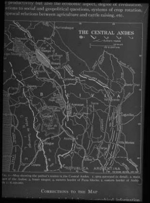 The Central Andes. Authors routes