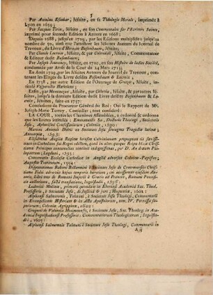 Arrest De La Cour De [!] Parlement : Du 6 Août 1761.