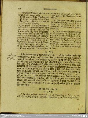 §. VIII. Von Acceptiren der Wechselbriefe