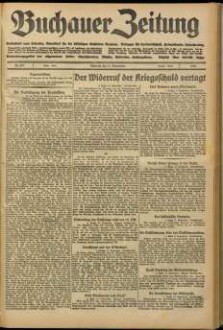 Buchauer Zeitung Volksblatt vom Federsee : Amtsblatt für die städt. Behörden Buchaus