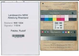 Entnazifizierung Rudolf Patzke , geb. 06.08.1901 (Arbeiter)
