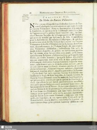Chapitre VII. De l'Ordre des Pauvres Volontaires