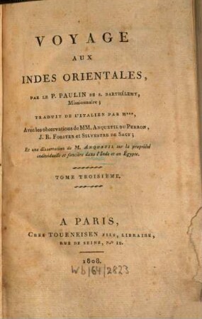 Voyage aux Indes orientales, 3