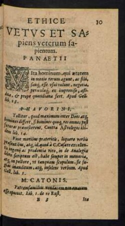 Vetus Et Sapiens veterum sapientum.
