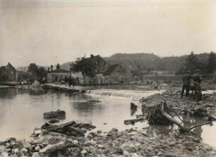 Pirna nach dem verheerenden Hochwasser vom 24. Juli 1957