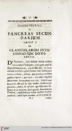 Commentarius, in pancreas secundarium