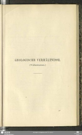 Geologische Verhältnisse (Vorkommen)