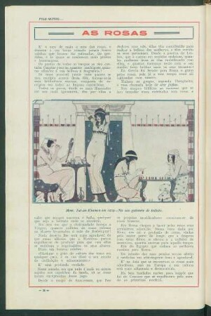 Mme. Tut-an- Khamen em casa. - No seu gabinete de toilette