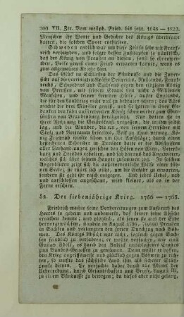 52. Der siebenjährige Krieg. 1756 - 1763