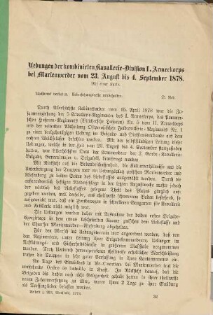 Militär-Wochenblatt. Beiheft : unabhängige Zeitschr. für d. dt. Wehrmacht. 1878