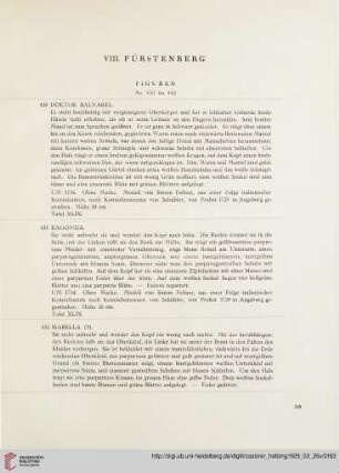 VIII. Fürstenberg (Nr. 430-442)