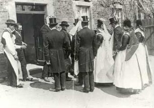 Hochzeit in Wittichenau : Gesellschaftliche Volkskultur - Sitten im Laufe des menschlichen Lebens - Hochzeit. Ort: Kulow / Pfarrgemeinde Wittichenau. Hochzeit.